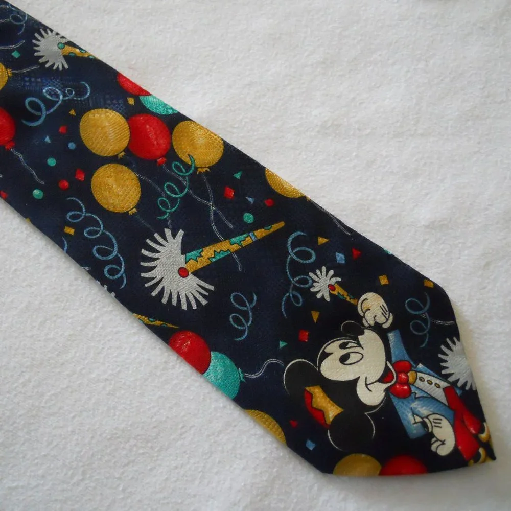 Disney Mickey Unlimited Mens Mickey Party Silk Tie #556131-4286
